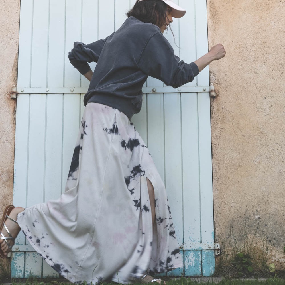 Raquel Allegra Pastel Angie Tie-Dye Maxi Skirt size 0 - Picture 3 of 13